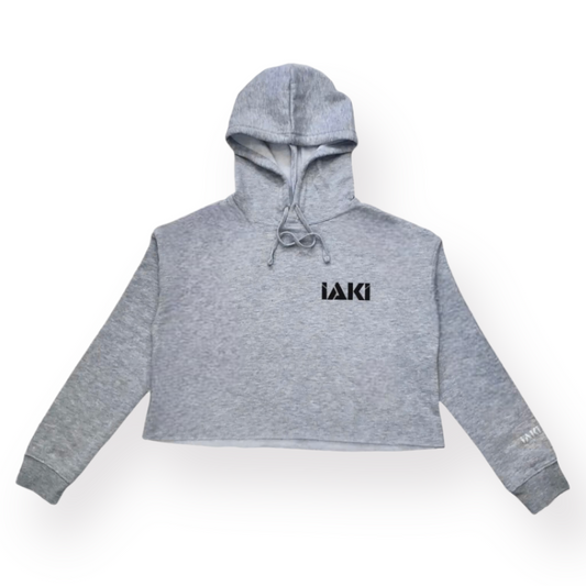 WOMENS Crop Hoodie GREY