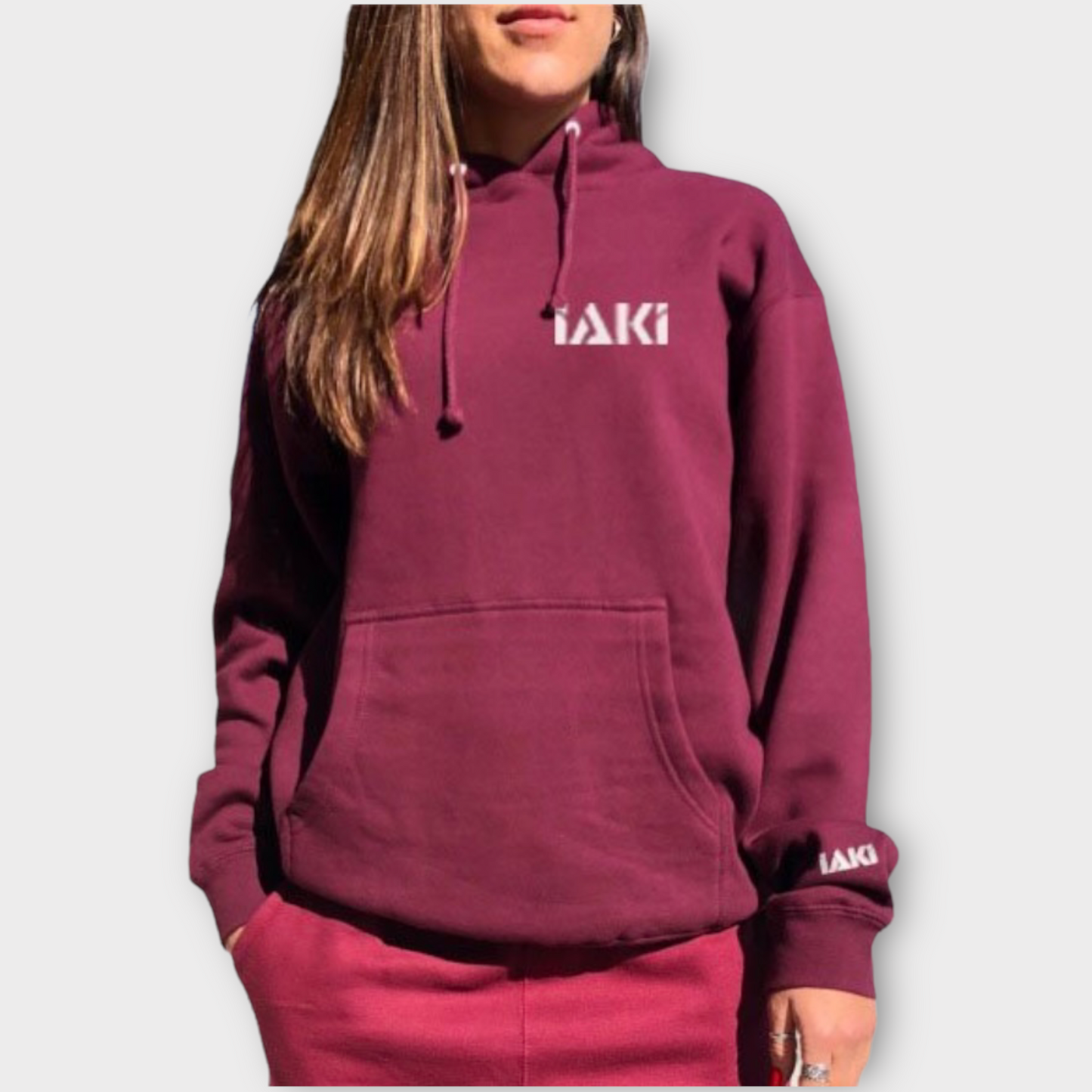 IAKI Pocket Hoodie MAROON